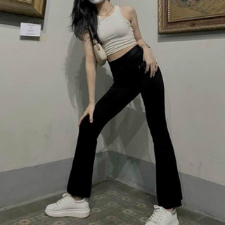  QUẦN THUN DÀI ỐNG LOE GÂN QUẦN DÀI ỐNG LE HÀNG CHẤT LƯỢNG 