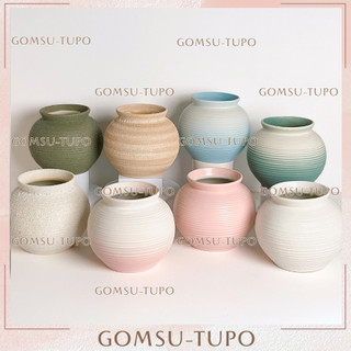  Bình gốm cắm hoa dáng ÂU TRÒN men màu Pastel lọ hoa decor Bát Tràng gomsutupo 