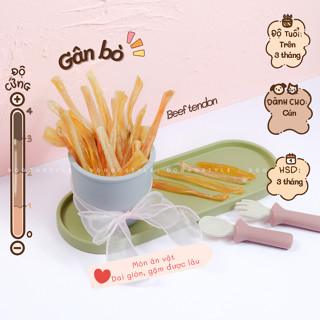 Gân Bò Sấy Khô Doggo Dai Tự Nhiên Giàu Collagen Cải Thiện Sức Khỏe Răng Miệng Bánh Thưởng Cho Chó