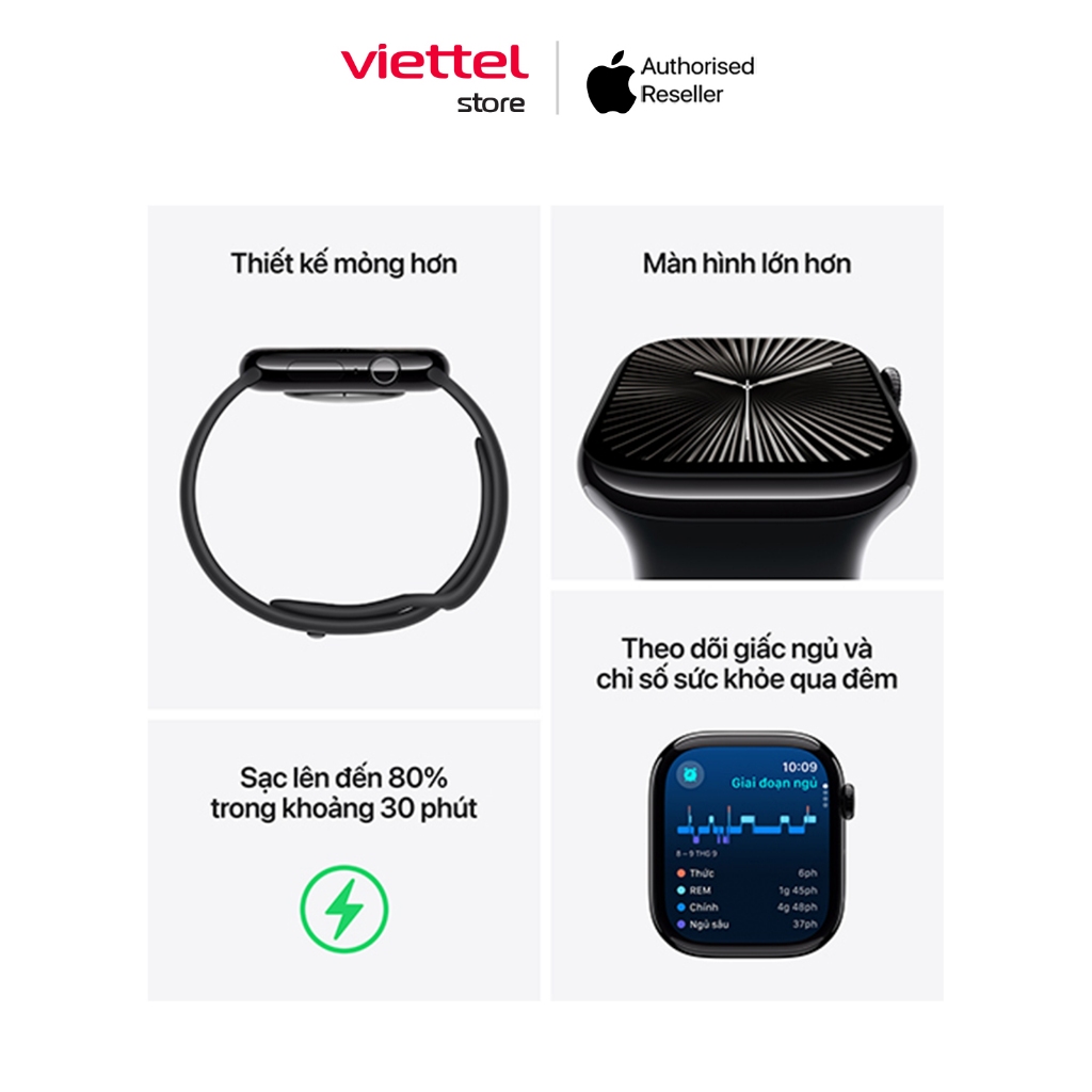 Apple Watch Series 10 GPS 46mm Dây Cao Su S/M Chính hãng | BigBuy360 - bigbuy360.vn