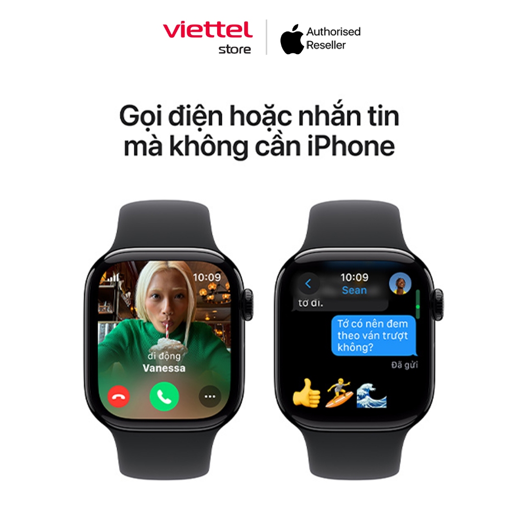 Apple Watch Series 10 Viền nhôm Cellular 46mm Dây Cao Su S/M Chính hãng | BigBuy360 - bigbuy360.vn