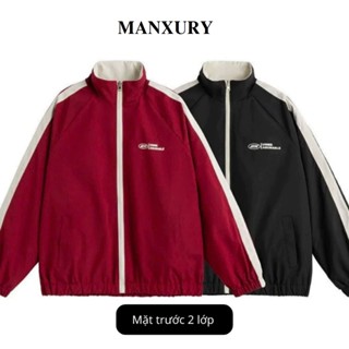 Áo khoác gió nam nữ MANXURY mặc hai mặt nam nữ chất liệu gió tráng bạc cản gió cản nước Jacket mới nhất