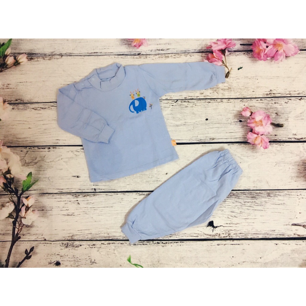 Thanh lý hàng lỗi - Set 2 Bộ quần áo thu đông cho bé hiệu MINTUU, vải vảy cá 100% cotton- BOVAYCA