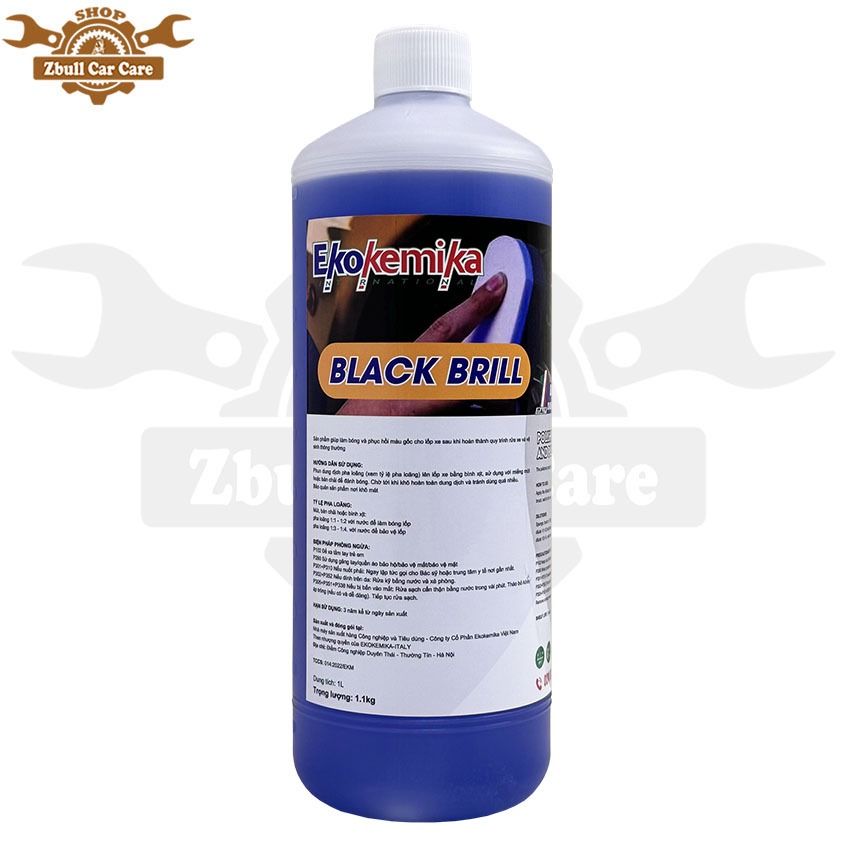 Chai dưỡng bóng lốp xe Ekokemika Black Brill 1L