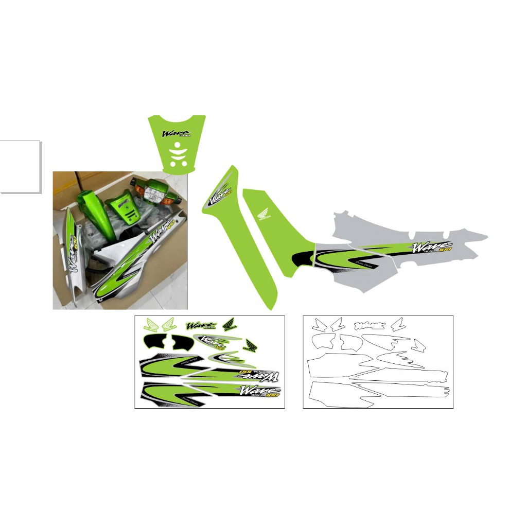 TEM WAVE NHỎ 110 MẪU RỜI XANH LÁ ĐEN BẠC CAO CẤP