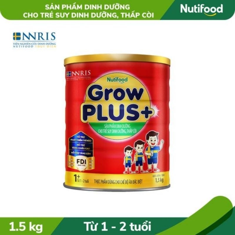 Sữa Nutifood GrowPlus+ Đỏ 1+ 1,5kg (1-2 tuổi)