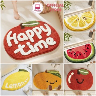 Thảm Chùi Chân, Lau Chân Lông Cừu FRUITMAT Hình Hoa Quả Ngộ Nghĩnh 40x60cm