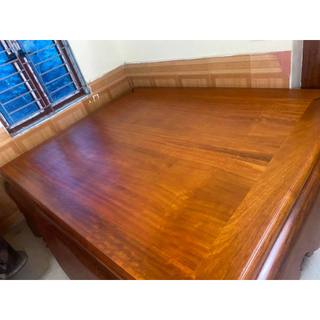 Sập chân quỳ dạ cá gỗ gụ nam phi tam diện