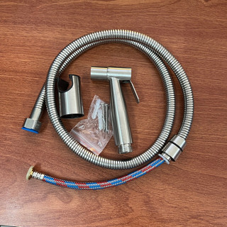 [DÂY XỊT BỐ 3 LỚP BAO KHÔNG ĐỨT] Bộ Vòi Xịt Vệ Sinh Bồn Cầu Inox 304 VX25 và dây xịt và cài xịt inox