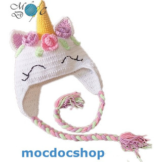 Nón len Pony trắng cho bé gái - mũ len kỳ lân (làm theo yêu cầu)