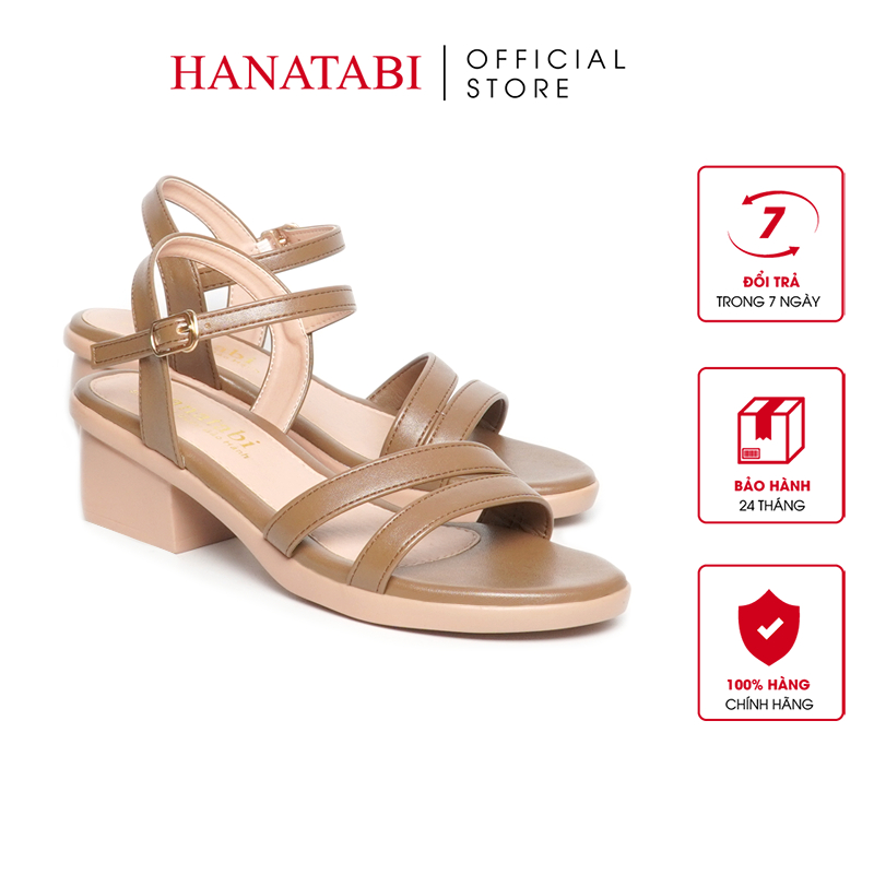 Giày Sandal Nữ Đế PU Siêu Nhẹ Cao 5cm Hanatabi Quai Chéo Hậu C Bigsize (35-42) Mã HNSDG5F1148