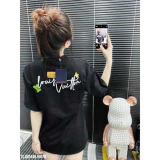 Áo Thun LV Thêu Hoa Hàng Cao Cấp - vải 100% cotton mịn  cao cấp co dãn 2 chiều áo phông nam nữ -BigLuxury