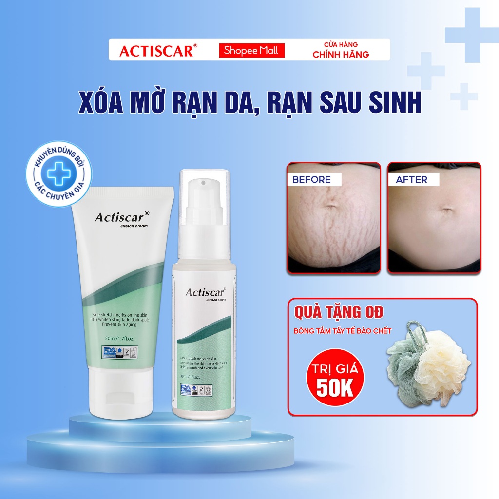 Kem Rạn Da Actiscar Hỗ Trợ Mờ Rạn Da, Mờ Sẹo Thâm, Đều Màu Sau Sinh