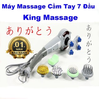 Máy Massage Cầm Tay 7 Đầu Có Đèn Hồng Ngoại