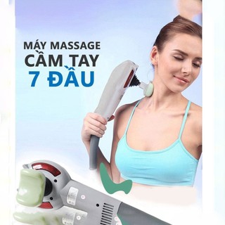Máy Massage Cầm Tay 7 Đầu Có Đèn Hồng Ngoại