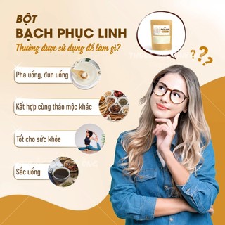 Bột bạch linh 1kg, bột bạch phục linh, nguyên chất, thơm mịn, dùng pha uống, đắp mặt - Lãn Ông