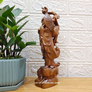 Tượng đạt ma sư tổ gỗ bách (cao 30 ngang 11 sâu 7cm)