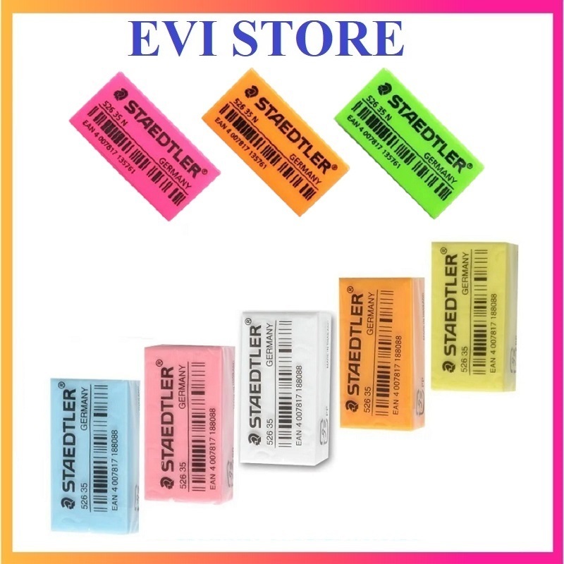 Set 5 gôm chì Staedtler 526 / Tẩy Đức  màu pastel 526-35N / 526-35
