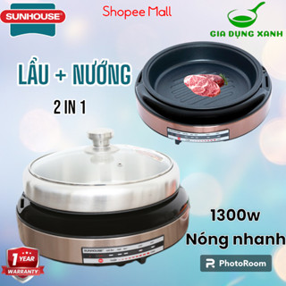 LẨU ĐIỆN SUNHOUSE SHD4526 (nướng + lẩu 2 in 1 ), SHD4520 (LẨU) hàng chính hãng, bảo hành 1 năm - dung tích 4L