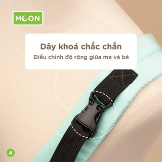 (Tặng sách vải ngộ nghĩnh cho bé)Địu Em Bé 4 Tư Thế Moon Air Mesh
