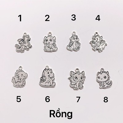 Charm Con Giáp Bằng Bạc Gắn Vào Lắc Trẻ Em - Minh Canh Jewelry