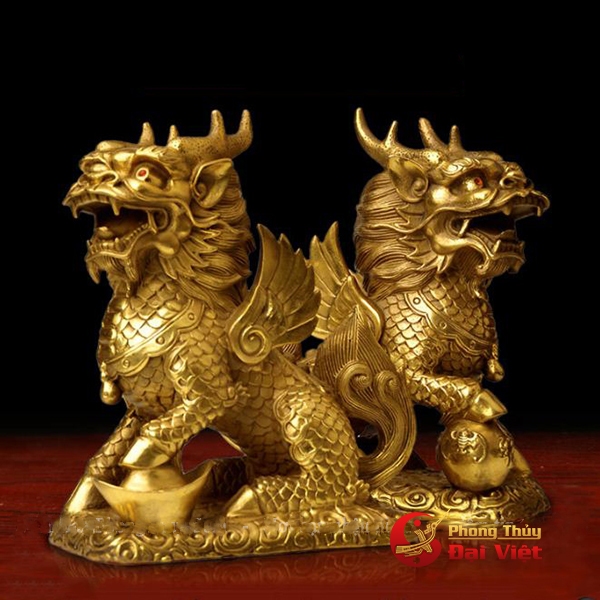 Cặp Kỳ Lân Đồng Nguyên Chất cỡ Đại