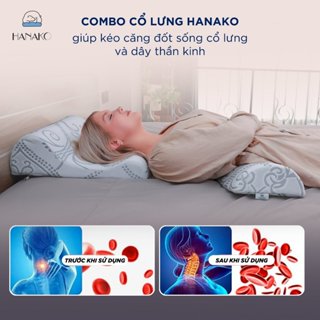 Combo gối thoái hóa đốt sống cổ và gối kê lưng thoát vị đĩa đệm chính hãng - bảo hành 12 tháng