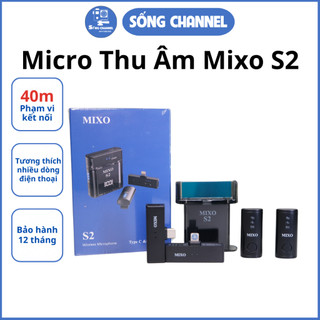  Micro Thu Âm Cài Áo MIXO S2 - Micro Livestream Điện Thoại Máy Tính. Lọc Tạp Âm Lên Tới 90% 