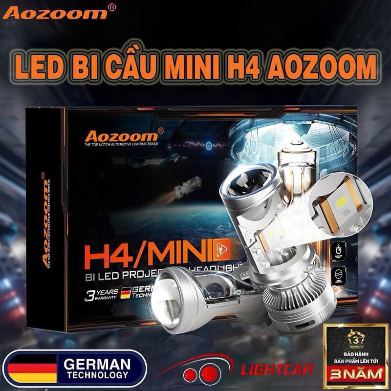 Bi cầu mini Aozoom chính hãng chân H4 bảo hành 3 năm