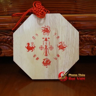 Gương bát q.uái đ.ào mộc cửu cung  - Linh Phẩm Phong Thủy