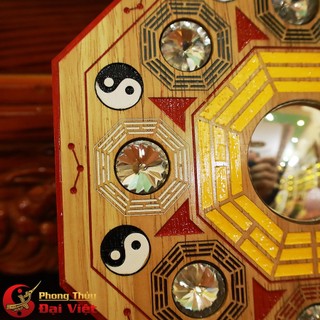 Gương bát q.uái đ.ào mộc cửu cung  - Linh Phẩm Phong Thủy