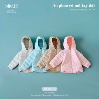 Áo phao siêu nhẹ trần bông  Hrnee dành cho bé trai bé gái siêu ấm áp