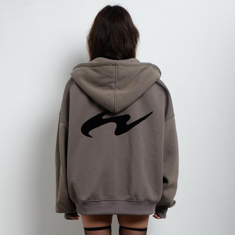 RUFFLE HOODIE ZIP - Áo khoác thêu xù khoá kéo 2 đầu (Có túi trong) Whose Studio | BigBuy360 - bigbuy360.vn