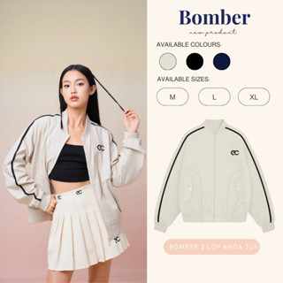 Áo Khoác Bomber Line ECOCHIC Chính Hãng Chất Liệu Cao Cấp Nam Nữ Unisex Thể Thao Năng Động B070