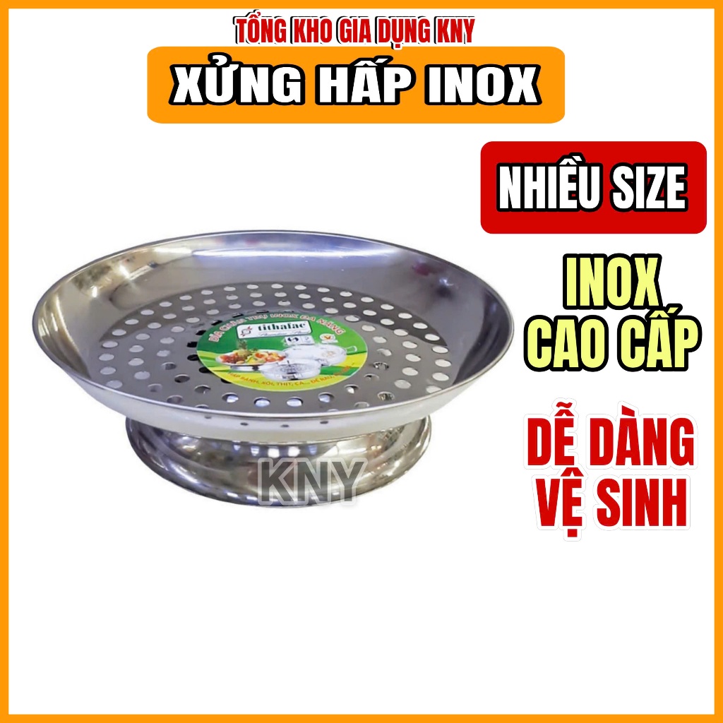 Xửng Hấp TITHAFAC Inox - Vỉ hấp inox dùng với nồi lẩu hấp mực tôm cá rau củ tiện lợi VIVA