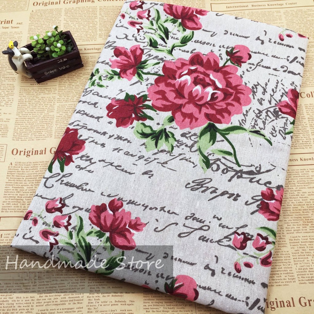 Vải canvas mẫu hoa