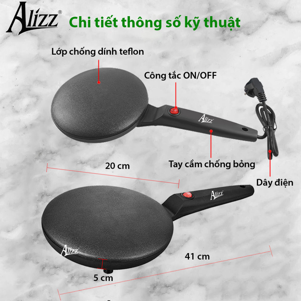 Máy nướng, Máy Làm Bánh Crepe, Bánh Tráng, Máy Làm Đồ Ăn Sáng Bằng Điện Cho Nhà Bếp