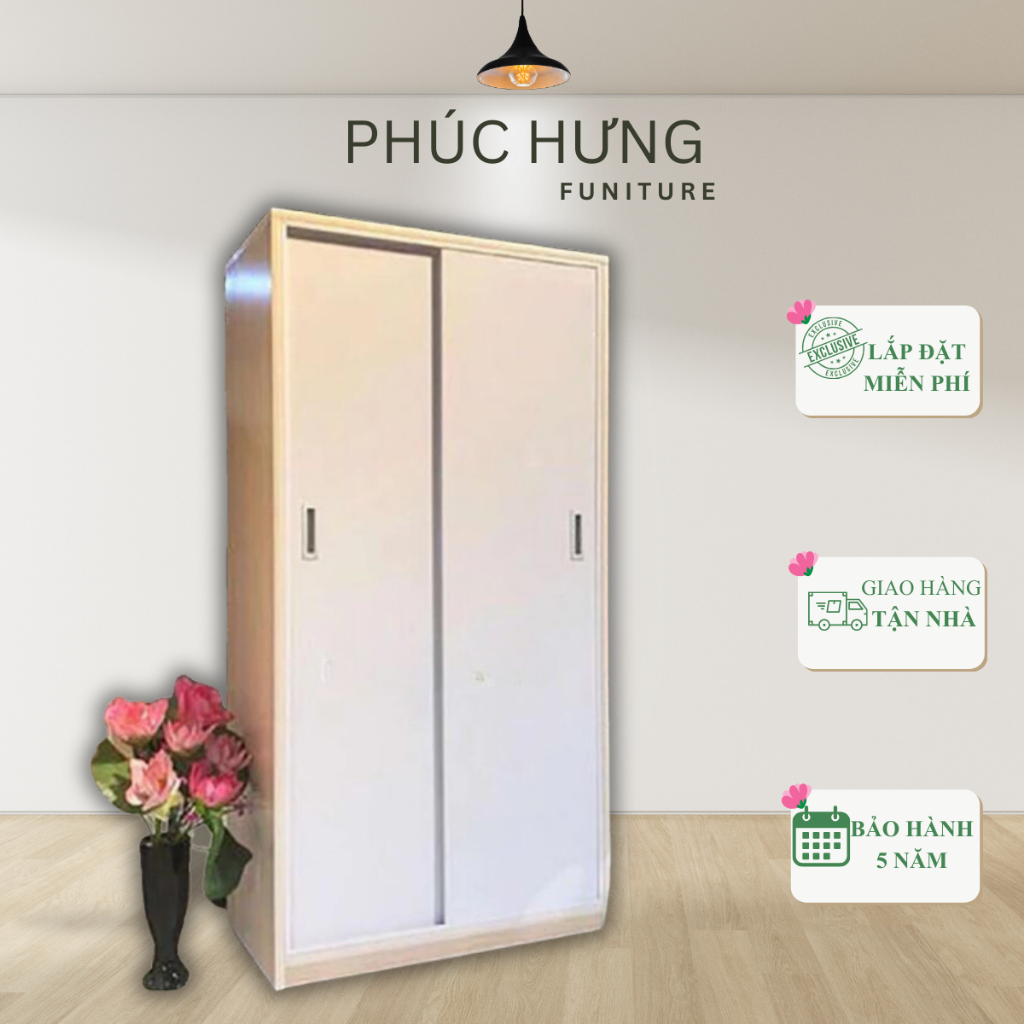 Tủ Nhựa 2 Cánh Lùa nhựa Đài Loan, Tủ Đựng Quần Áo Cửa Trượt Kéo Tiện Lợi Cao 1m83 dài 84cm sâu 50cm