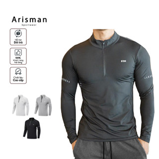 Áo Thun Dài Tay Nam ARM Cổ Trụ Kéo Khóa, Áo Thể Thao Dài Tay mềm mịn, co giãn, giữ nhiệt cực tốt