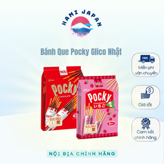  Bánh Quy Que Pocky Glico Nội Địa Nhật Bản 2 Vị   13.6g x 8 gói nhỏ  