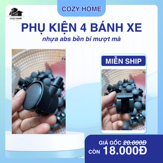  4 Bánh xe phụ kiện kệ để đồ nhà tắm nhà bếp chất liệu nhựa ABS 