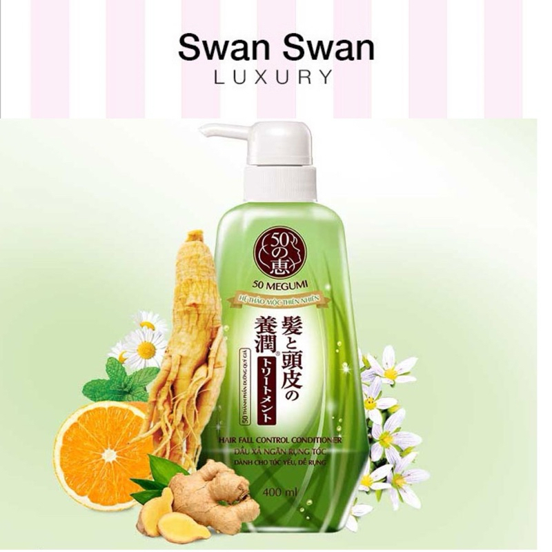 Dầu gội - xả ngăn rụng tóc 50 MEGUMI 400ml HÀNG CÔNG TY