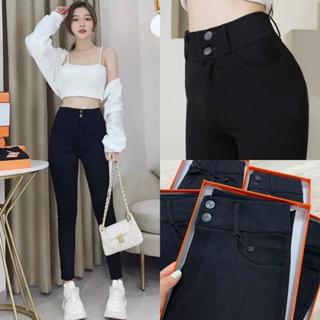 Quần legging nữ cạp cao dài nâng mông có túi cúc khóa kéo - Quần legging đen nữ dài co giãn gen bụng vải dày Umi ôm body