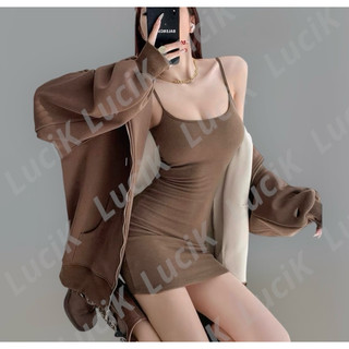 002( Có Bigsize) Đầm body mini THUN GÂN