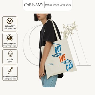Túi Tote CARINAMY in họa tiết chất liệu vải canvas cotton dày dặn