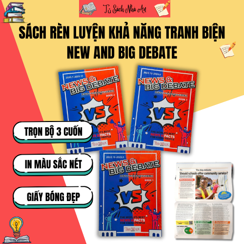 Sách - New and Big Debate, Trọn Bộ 3 Cuốn Sách Rèn Luyện Khả Năng Tranh Biện Của Bé