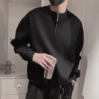 Áo Nỉ Nam Nữ Cổ Khóa Dài Tay Form Rộng Hàn Quốc Dày Dặn, Áo Sweater Nam Nữ Thu Đông Unisex
