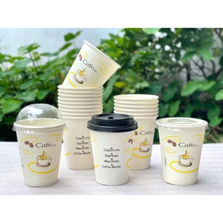 Cốc giấy, ly giấy uống trà, cafe, các loại nước - loại in hình sẵn, chất lượng cao 280ml