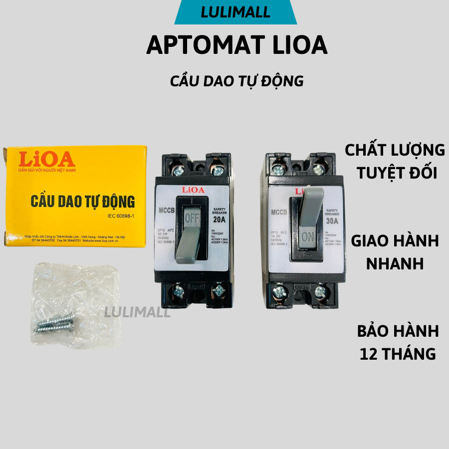 Át Lioa Aptomat Cầu Dao Tự Động 20A 25A 30A