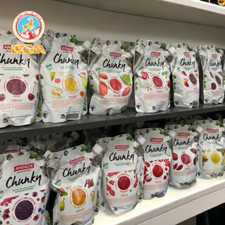 MỨT TRÁI CÂY CHUNKY ANDROS CÓ XÁC TRÁI CÂY, ĐỦ TẤT CẢ CÁC VỊ - TÚI 1KG TIỆN DỤNG DỄ BẢO QUẢN